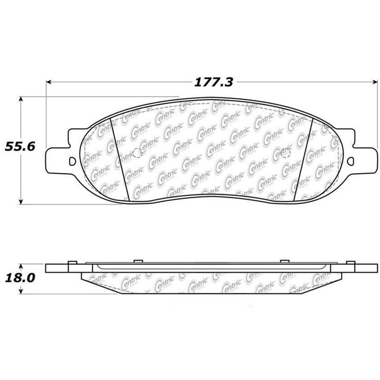 PosiQuiet Semi Met Pads 2005-2007 Ford F-250 Super Duty F-350 Super Duty