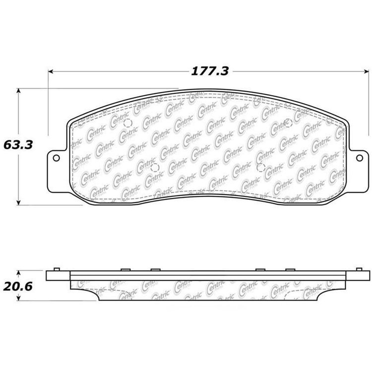 PosiQuiet Semi Met Pads 2005-2012 Ford F-250 Super Duty F-350 Super Duty F-450 Super Duty