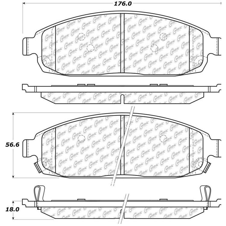 PosiQuiet Semi Met Pads 2005-2010 Jeep Commander Grand Cherokee