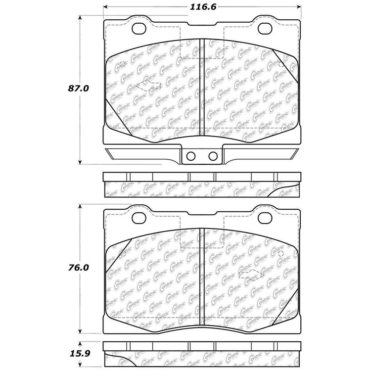 PosiQuiet Semi Met Pads 2005-2012 Acura RL