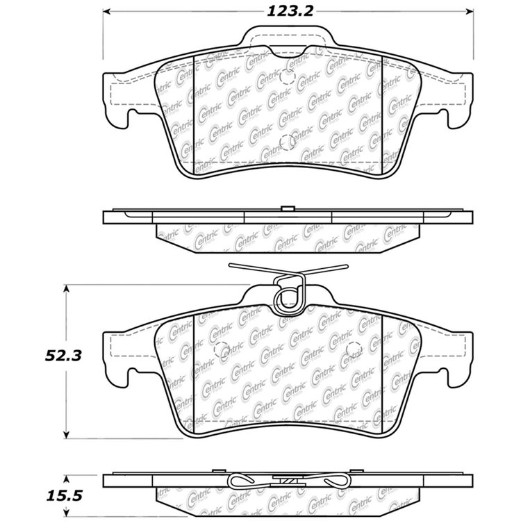 PosiQuiet Semi Met Pads 2003-2017 Cadillac Chevrolet Ford Jaguar Mazda Peugeot Pontiac Renault Saab