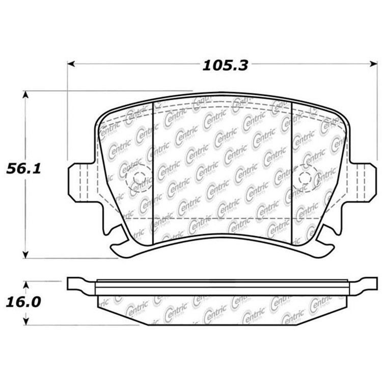 PosiQuiet Semi Met Pads 2001-2016 Audi Seat Volkswagen A3 A3 Quattro A4 A4 Quattro A6 A6 Quattro Alt