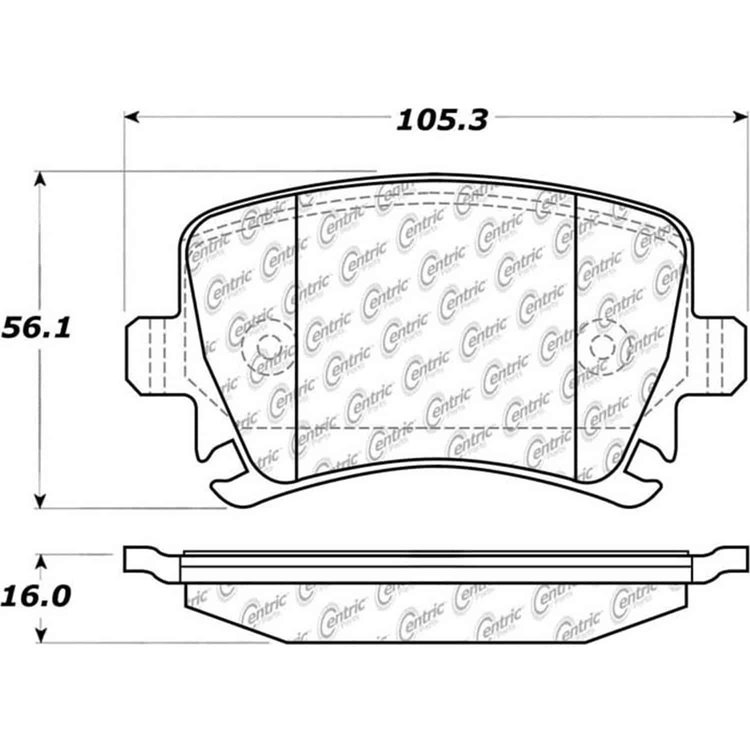 PosiQuiet Semi Met Pads 2006-2016 Audi Volkswagen CC Golf Passat Passat CC R32 S3 TT Quattro
