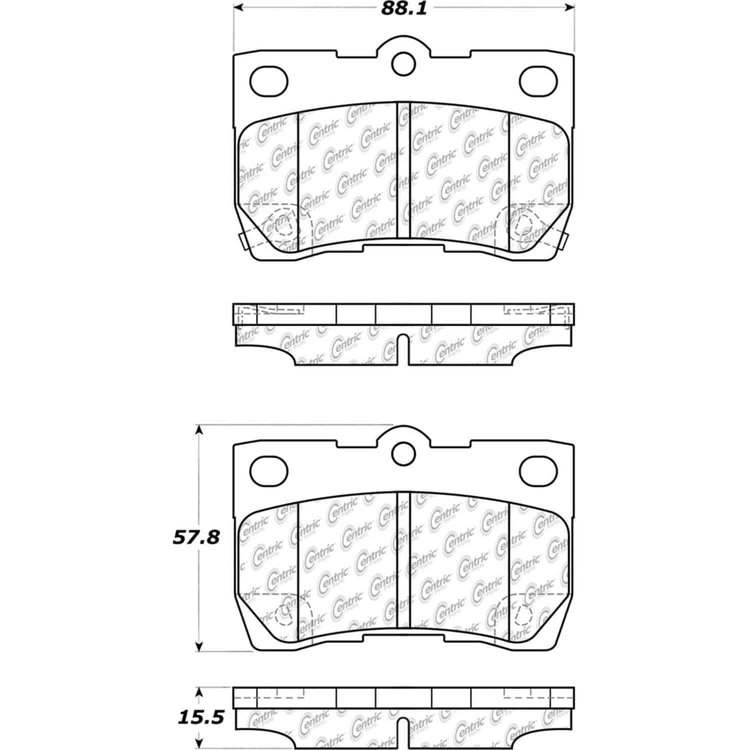 PosiQuiet Semi Met Pads 2006-2013 Lexus IS250