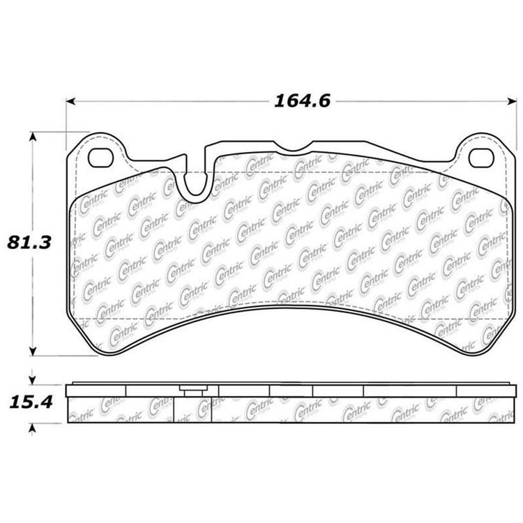PosiQuiet Semi Met Pads 2005-2011 Mercedes-Benz CLK55 AMG CLK63 AMG SLK55 AMG