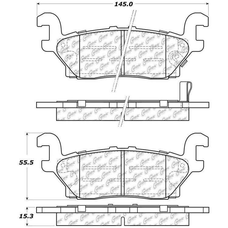 PosiQuiet Semi Met Pads 2006-2010 Hummer H3 H3T