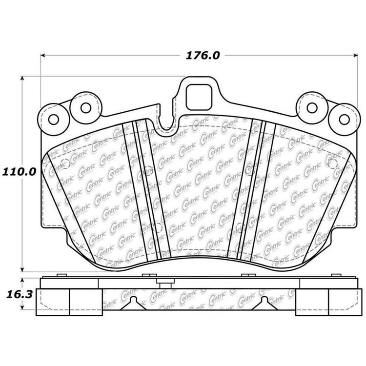 PosiQuiet Semi Met Pads 2005-2010 Porsche Cayenne