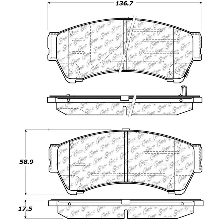 PosiQuiet Semi Met Pads 2006-2013 Ford Lincoln Mazda Mercury 6 Fusion Milan MKZ Zephyr