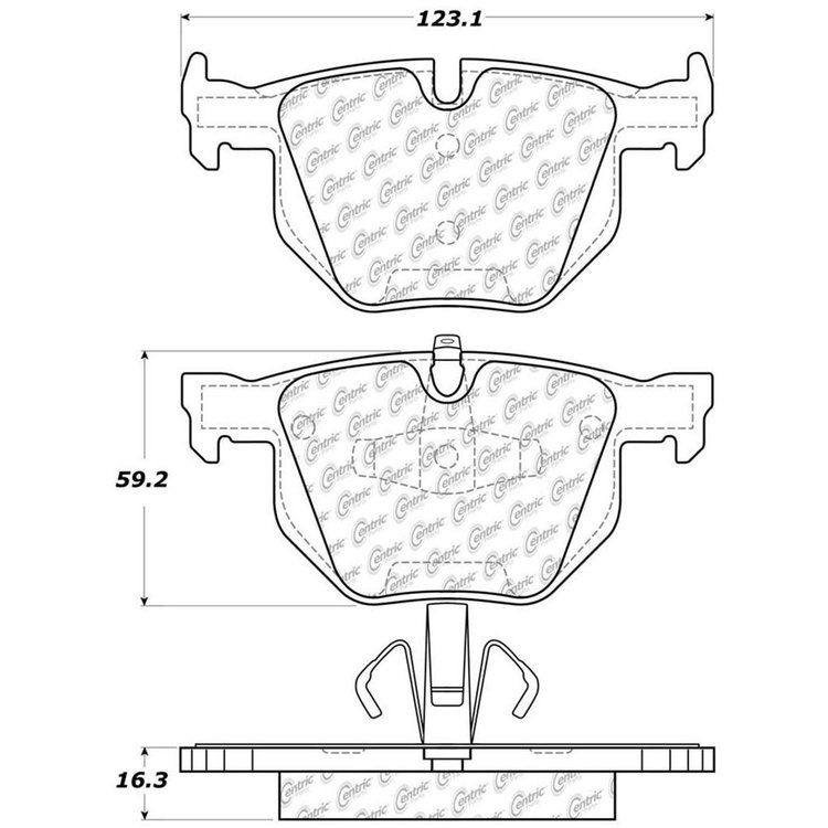 PosiQuiet Semi Met Pads 2006-2015 BMW 330i 330xi 335d 335i 335i xDrive 335is 335xi X1