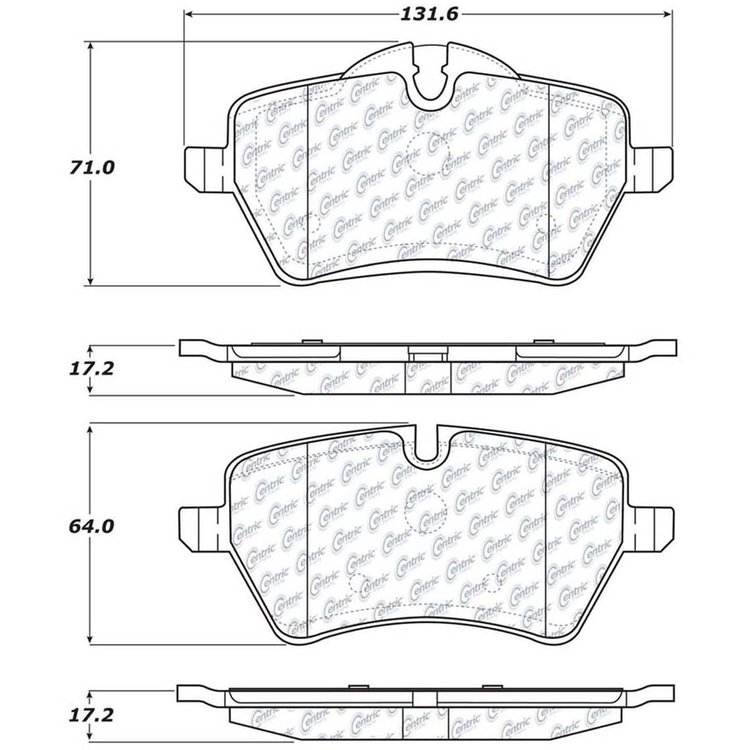 PosiQuiet Semi Met Pads 2006-2015 Mini Cooper