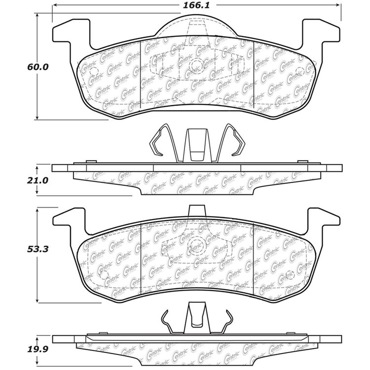 PosiQuiet Semi Met Pads 2013-2017 Lincoln MKT