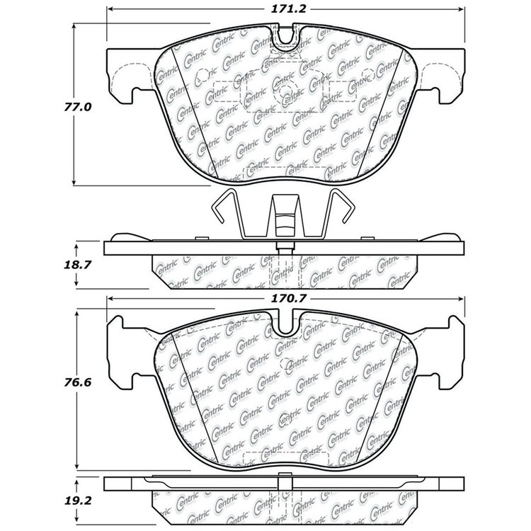 PosiQuiet Semi Met Pads 2007-2015 BMW X5 X6