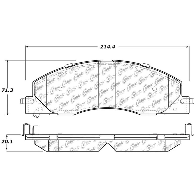 PosiQuiet Semi Met Pads 2006-2014 Dodge Freightliner Mercedes-Benz Volkswagen Crafter Sprinter 2500 VIANO Vito