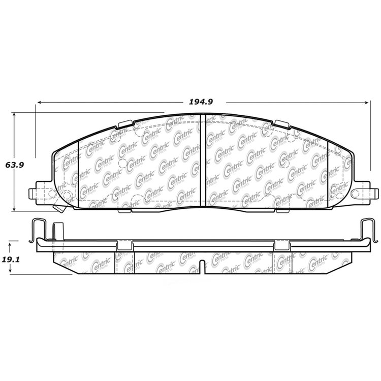PosiQuiet Semi Met Pads 2006-2015 Dodge Freightliner Mercedes-Benz Volkswagen Crafter Sprinter 2500 Sprinter 3500