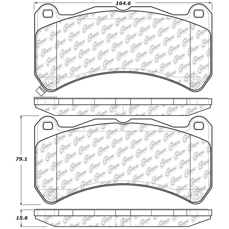 PosiQuiet Semi Met Pads 2008-2014 Lexus IS F