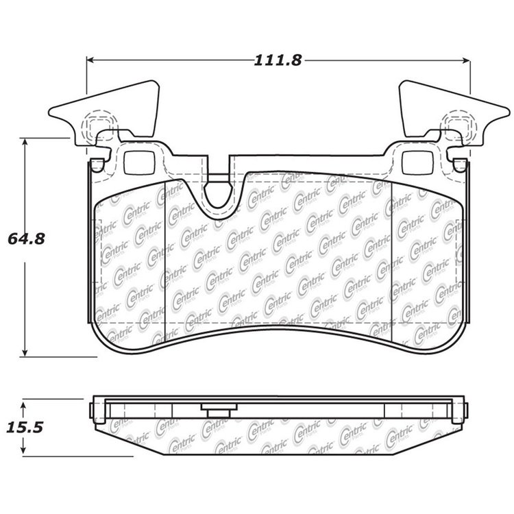 PosiQuiet Semi Met Pads 2007-2013 Mercedes-Benz C63 AMG CLS63 AMG E63 AMG SL55 AMG SL63 AMG SL65 AMG