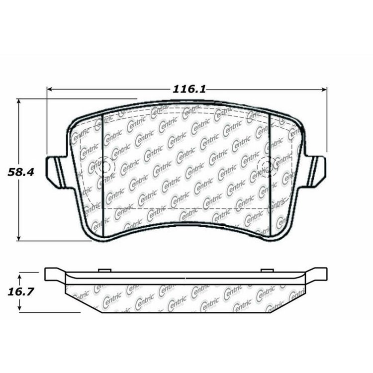 PosiQuiet Semi Met Pads 2008-2016 Audi A4 A4 Quattro A5 A5 Quattro allroad Q5