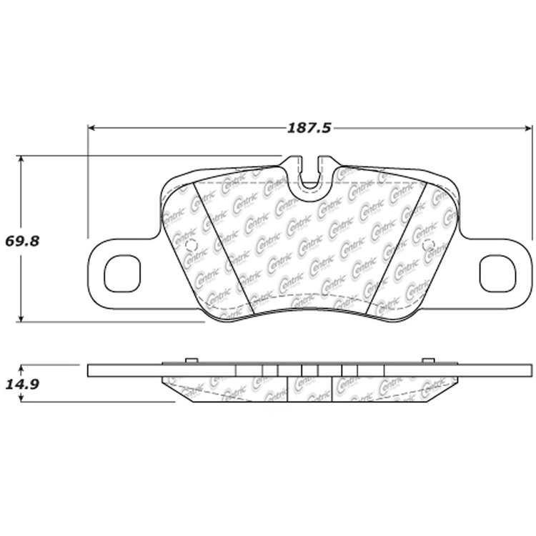 PosiQuiet Semi Met Pads 2010-2016 Porsche 911 Panamera