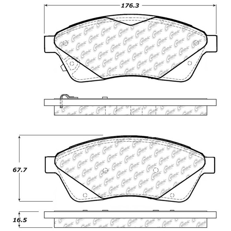 PosiQuiet Semi Met Pads 2010-2016 Cadillac SRX