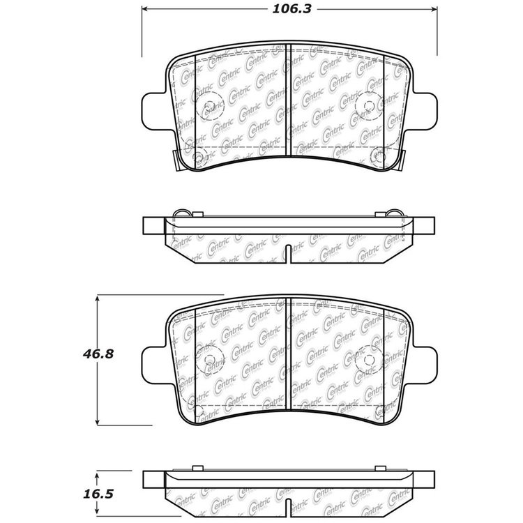 PosiQuiet Semi Met Pads 2011-2011 Saab 9-5