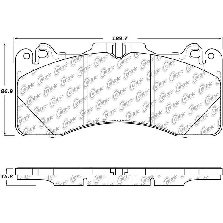 PosiQuiet Semi Met Pads 2010-2015 Lexus LS460 RC F