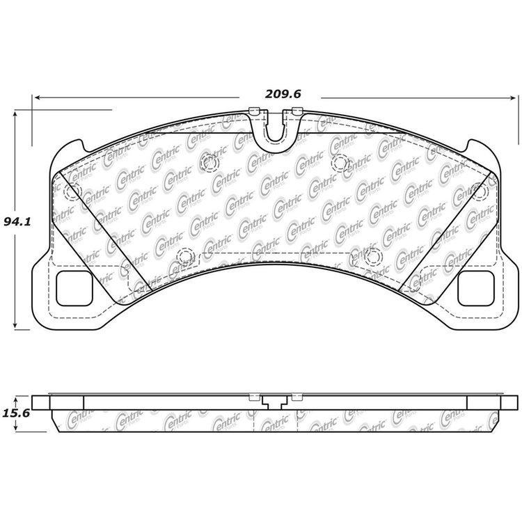 PosiQuiet Semi Met Pads 2011-2016 Porsche Cayenne Macan