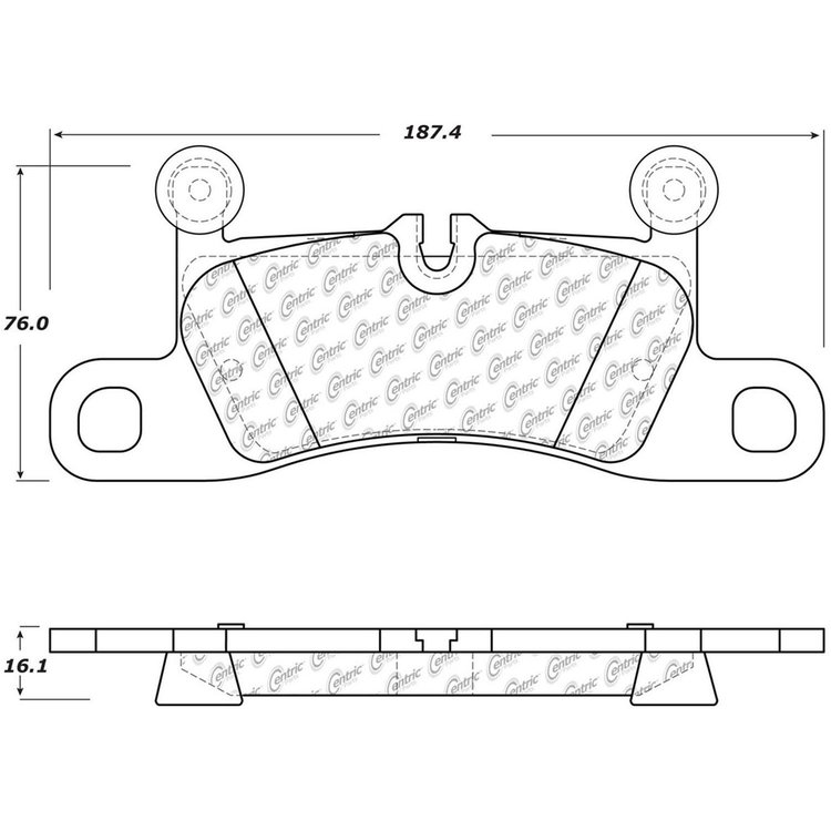 PosiQuiet Semi Met Pads 2011-2016 Porsche Cayenne