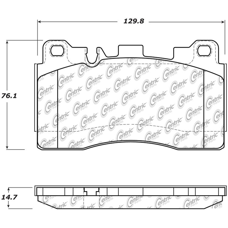 PosiQuiet Semi Met Pads 2010-2015 Mercedes-Benz CLS63 AMG CLS63 AMG S E63 AMG E63 AMG S SLS AMG