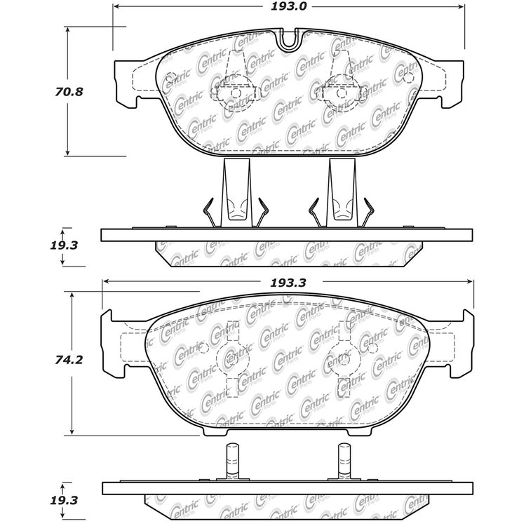 PosiQuiet Semi Met Pads 2011-2015 Audi A6 Quattro A7 Quattro A8 Quattro