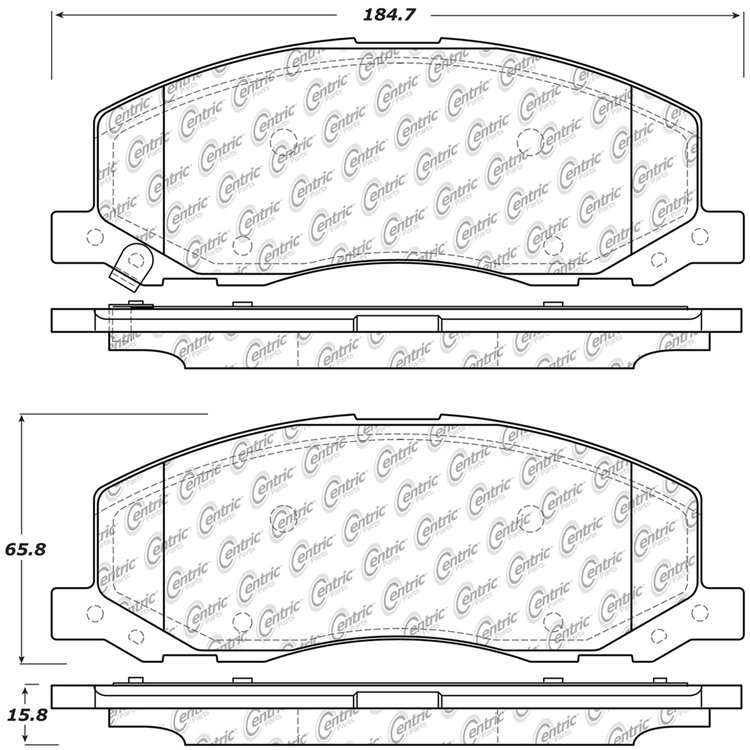 PosiQuiet Semi Met Pads 2011-2011 Saab 9-5