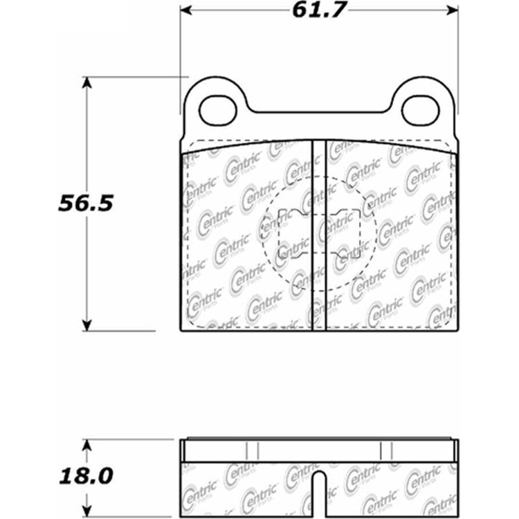 PosiQuiet Ceramic Pads 1972-1980 Audi Porsche Volkswagen 411 412 914 Dasher Fox Rabbit Rabbit Convertible Scirocco