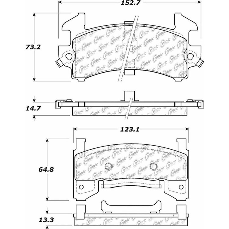 PosiQuiet Ceramic Pads 1978-2003 Buick Cadillac Chevrolet GMC Isuzu Oldsmobile Pontiac Acadian Blaze