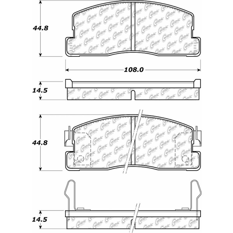 PosiQuiet Ceramic Pads 1982-1983 Honda Accord