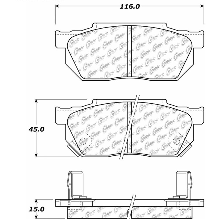 PosiQuiet Ceramic Pads 1983-2006 Honda Civic CRX Insight Prelude