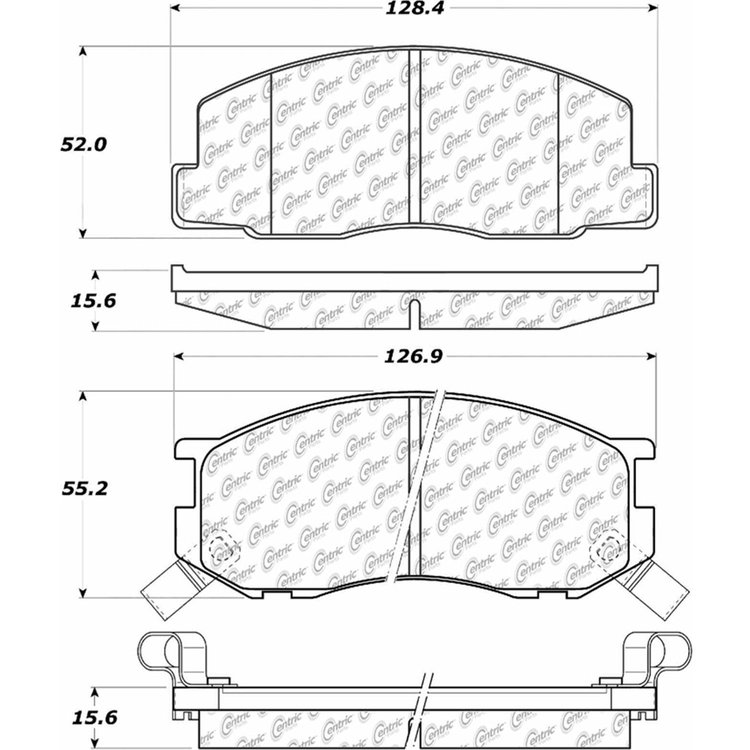 PosiQuiet Ceramic Pads 1984-1989 Toyota Van Van Wagon