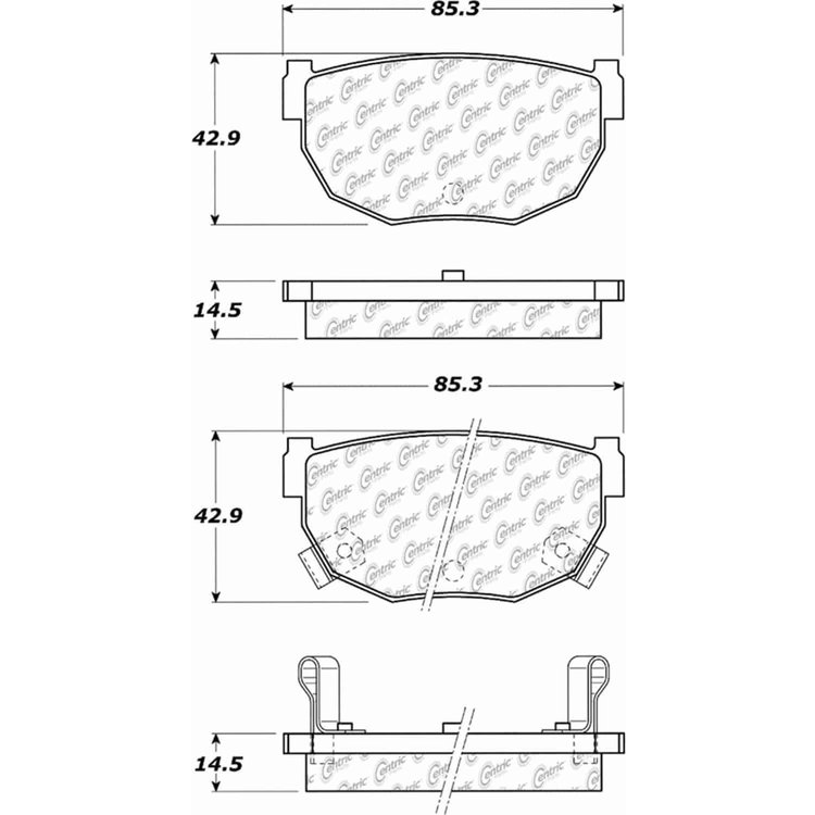 PosiQuiet Ceramic Pads 1987-1989 for Nissan 300ZX