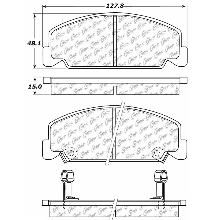 PosiQuiet Ceramic Pads 1988-2000 Honda Civic Civic del Sol CRX