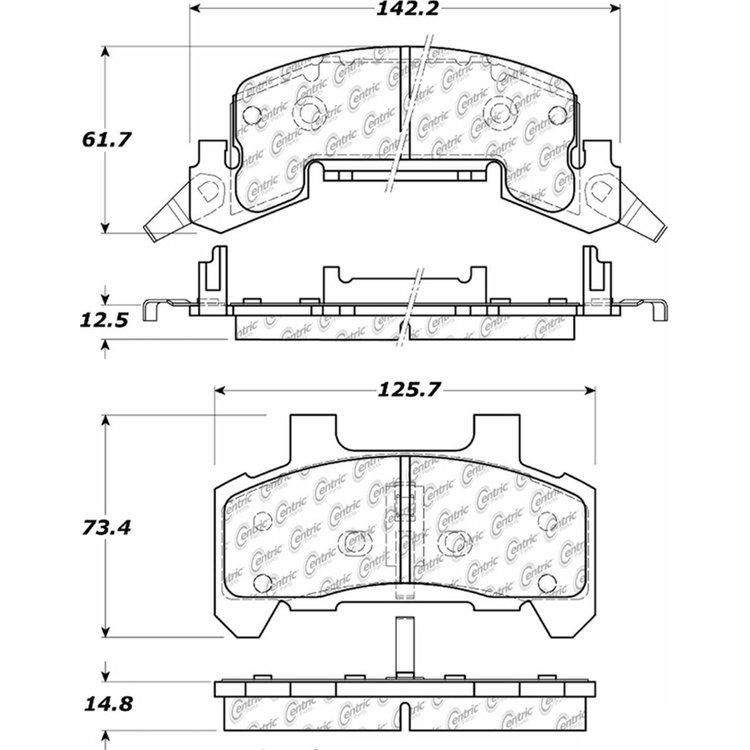 PosiQuiet Ceramic Pads 1980-1991 Buick Cadillac Chevrolet Oldsmobile Pontiac 6000 Beretta Calais Cav
