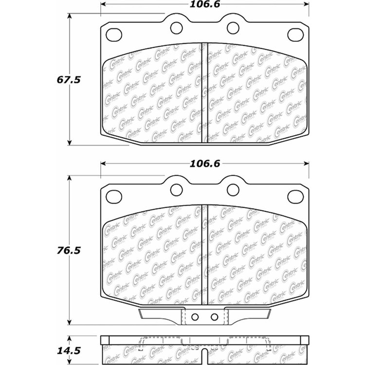 PosiQuiet Ceramic Pads 1986-1995 Mazda RX-7