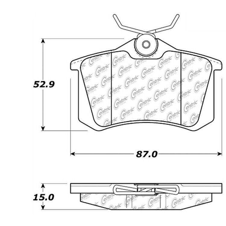 PosiQuiet Ceramic Pads 1985-2016 Audi Peugeot Renault Seat Volkswagen 307 405 A1 A3 A4 A4 Quattro A6