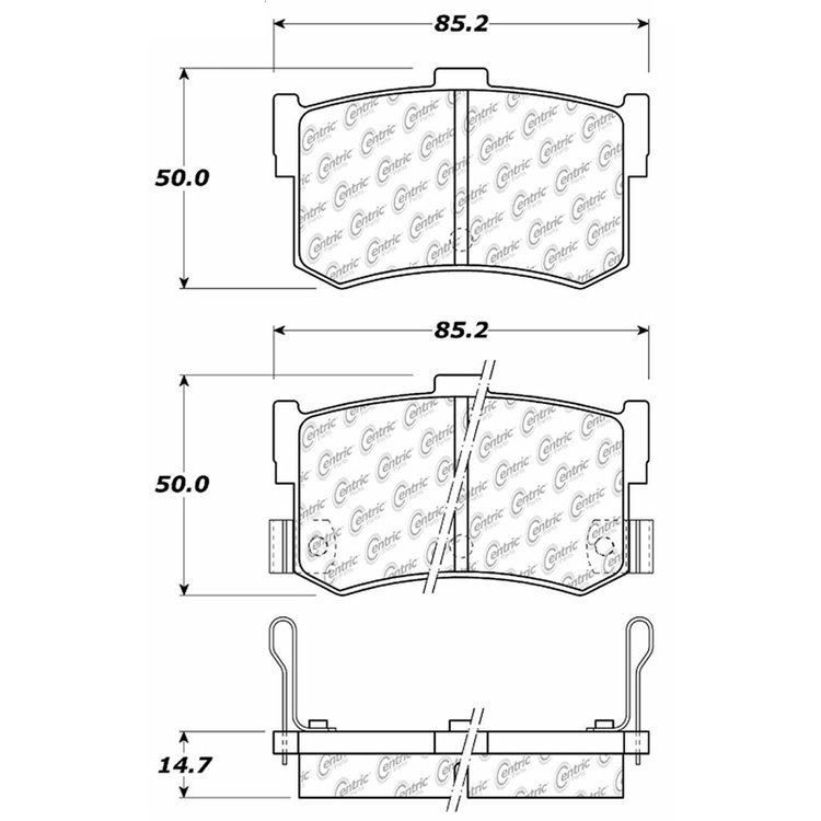 PosiQuiet Ceramic Pads 1986-1988 Acura Legend