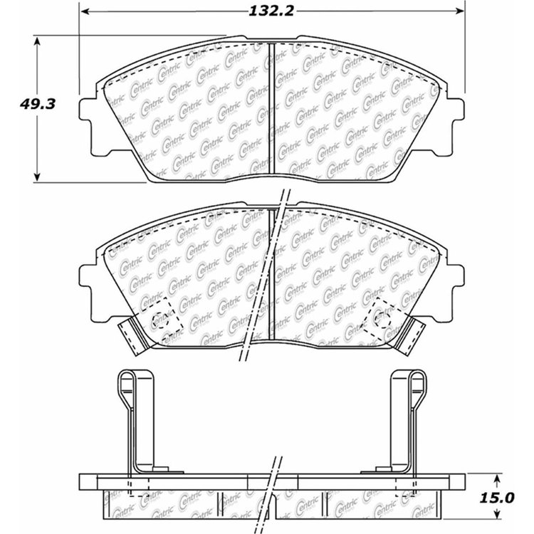 PosiQuiet Ceramic Pads 1988-1991 Honda Civic CRX Prelude