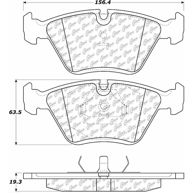 PosiQuiet Ceramic Pads 1987-2006 Audi BMW 100 Quattro 525i 525iT 530i 535i 540i 730i 735i 735iL 740i 740iL 750iL M3 M5 Z3