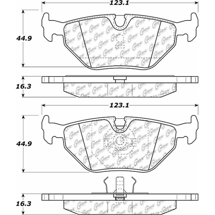 PosiQuiet Ceramic Pads 1987-2005 BMW Rover 525i 525iT 530i 535i 540i 730i 735i 735iL 740i 740iL 75 750iL M3 M5 Z3