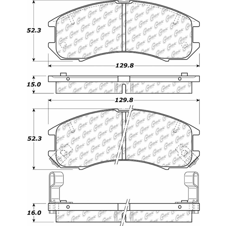 PosiQuiet Ceramic Pads 1988-1992 Ford Mazda 626 MX-6 Probe