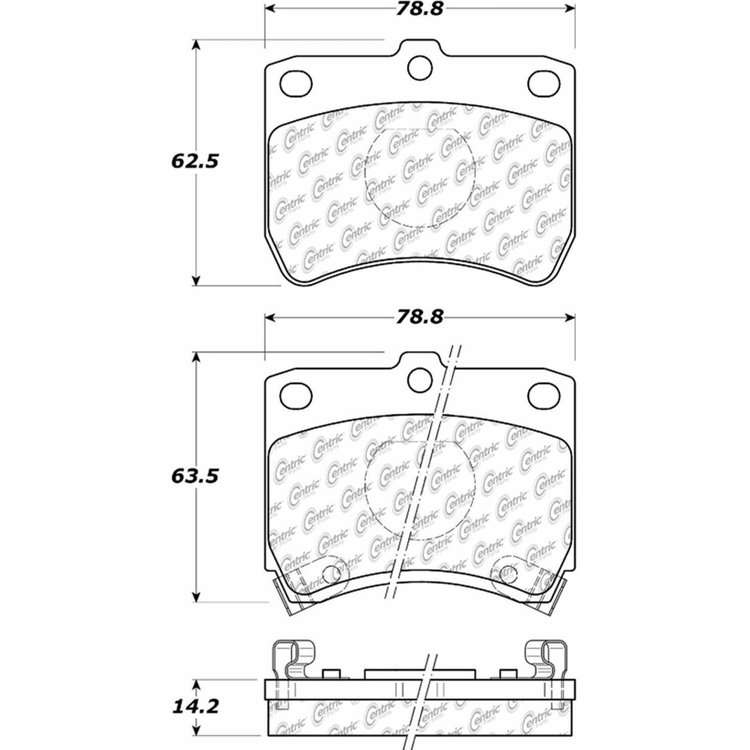 PosiQuiet Ceramic Pads 1988-1992 Ford Festiva