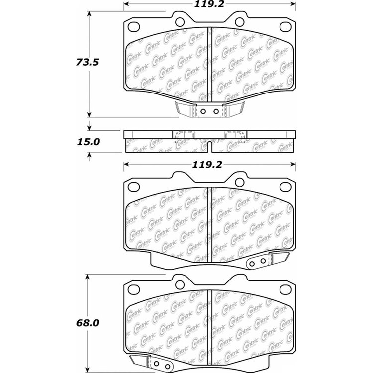 PosiQuiet Ceramic Pads 1988-1995 Toyota 4Runner Pickup