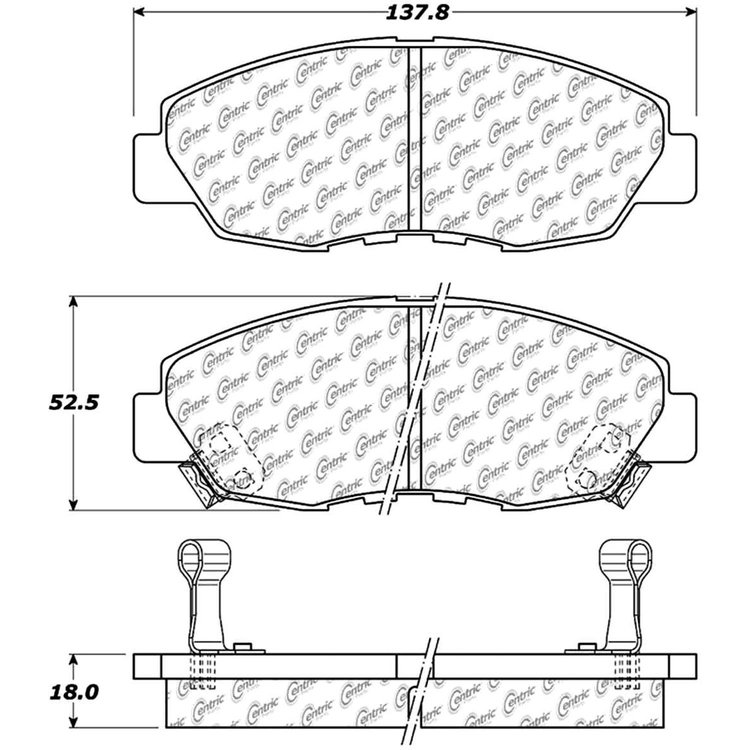 PosiQuiet Ceramic Pads 1990-1999 Acura Honda Accord CL