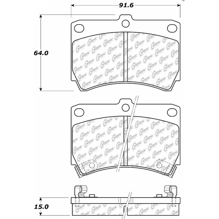 PosiQuiet Ceramic Pads 1990-2002 Ford for Kia Mazda Mercury 323 Aspire Escort Protege Rio Tracer
