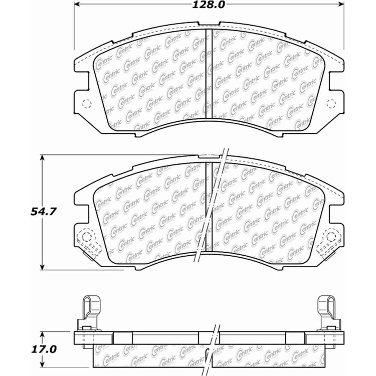 PosiQuiet Ceramic Pads 1993-1996 for Subaru Impreza